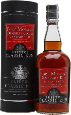 Ром Bristol Classic Rum Port Morant Demerara Rum 25 Years Old in tube 0.7 л