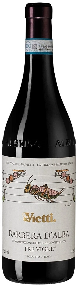 Вино Vietti, Barbera d'Alba Tre Vigne DOC, 2020