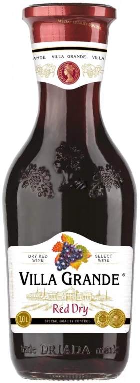 Вино "Villa Grande" Red Dry, 1 л
