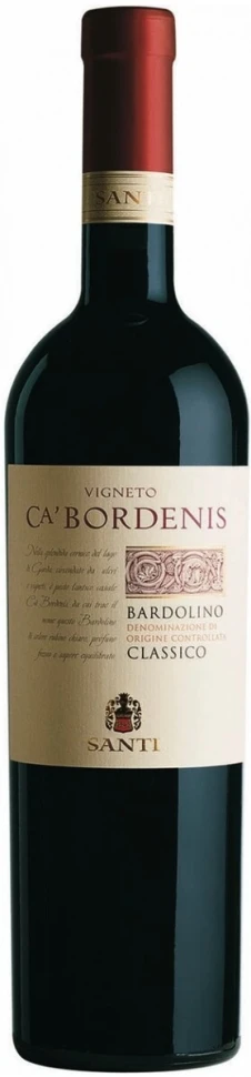 Вино Santi, Vigneto Ca' Bordenis Bardolino Classico DOC, 2010