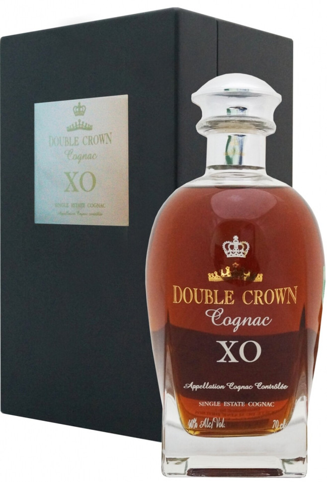 Коньяк Double Crown XO black wooden box 700 мл