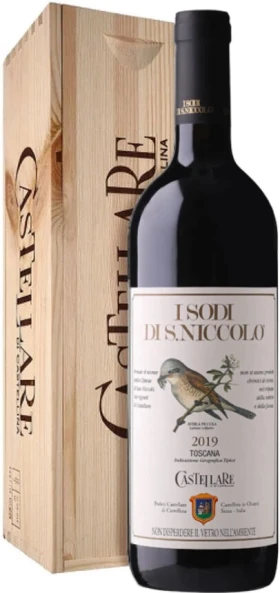 Вино Castellare di Castellina, I Sodi di San Niccolo, Toscana IGT, 2019, wooden box