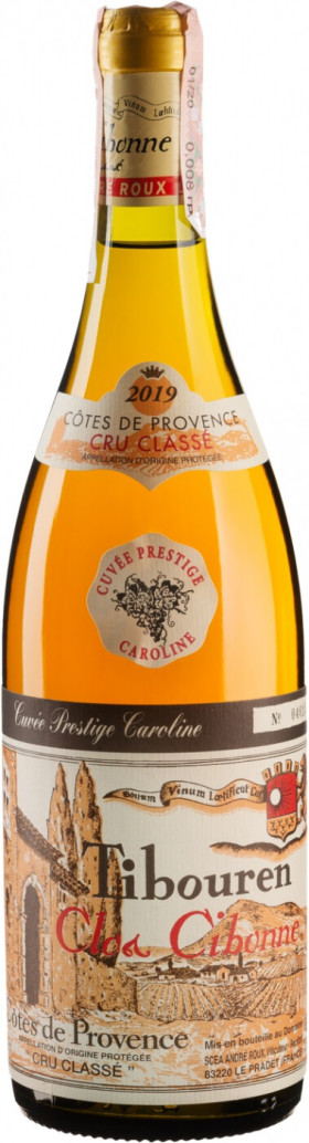 Вино Clos Cibonne Cuvee Prestige Caroline Tibouren Cotes de Provence AOP 2019