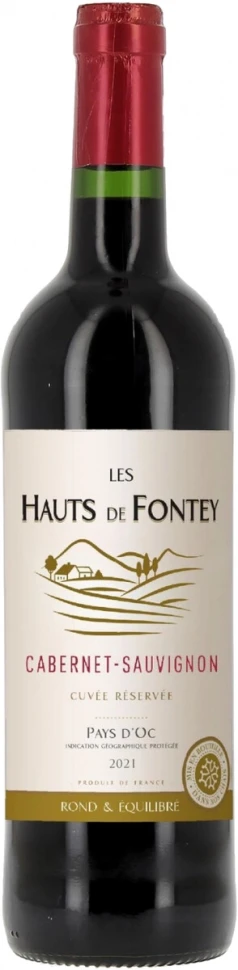Вино Les Hauts de Fontey Cuvee Reservee Cabernet Sauvignon, Pays d'Oc IGP, 2021