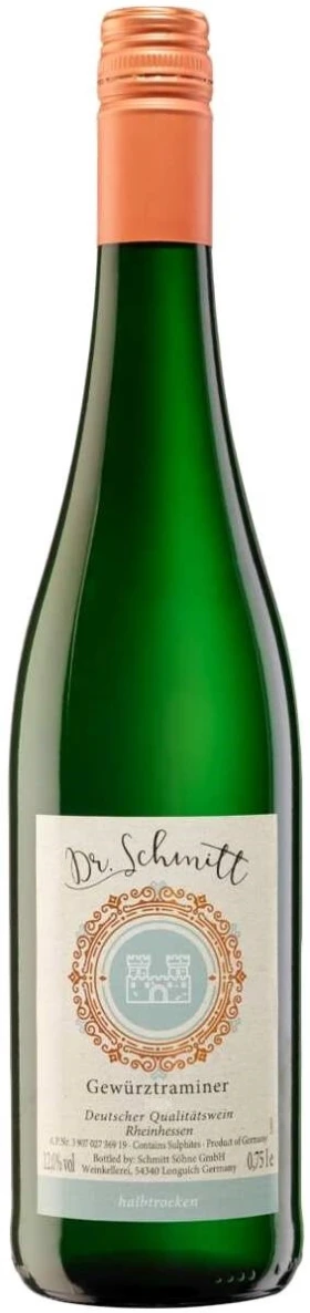 Вино "Dr. Schmitt" Gewurztraminer, 2021