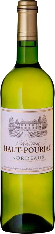 Вино "Chateau Haut-Pourjac" Blanc, Bordeaux AOC, 2015