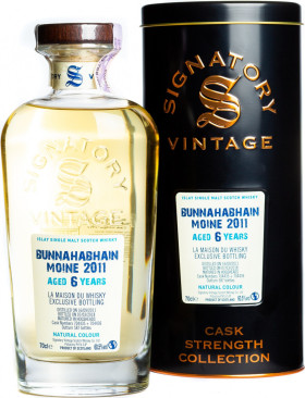 Виски Signatory Vintage Cask Strength Collection Bunnahabhain Moine 6 Years 2011 metal tube 700 мл