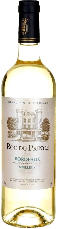 Вино "Roc du Prince" Blanc Moelleux, Bordeaux AOC