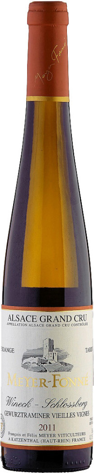 Вино Meyer Fonne Gewurztraminer Vendange Tardive Wineck Schlossberg Grand Cru Vieilles Vignes 2011 500 мл
