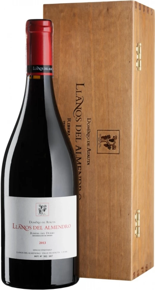 Вино Dominio de Atauta, Llanos del Almendro, Ribera del Duero DO, 2013, wooden box