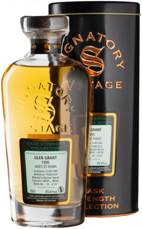 Виски Signatory Vintage Cask Strength Collection Glen Grant 25 Years 1995 metal tube 700 мл