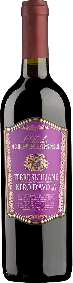 Вино Natale Verga, Colle dei Cipressi Nero d'Avola, Terre Siciliane IGT