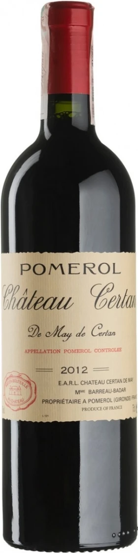 Вино Chateau Certan de May de Certan, Pomerol AOC, 2012