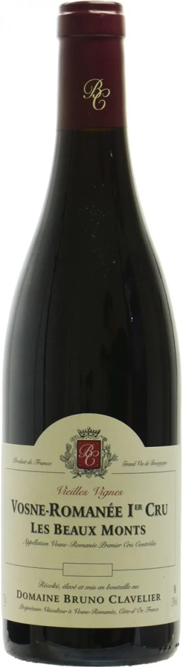 Вино Domaine Bruno Clavelier, Vosne-Romanee 1er Cru Les Beaux Monts Vieilles Vignes AOC, 2020