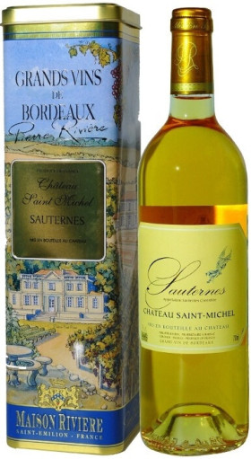 Вино Chateau Saint Michel Sauternes AOC 2007 metal tube