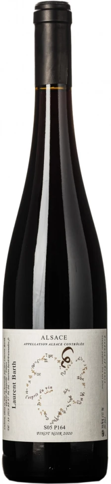 Вино Laurent Barth, S05 P164 Pinot Noir, Alsace AOC, 2020
