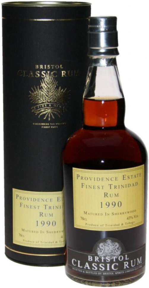 Ром Bristol Classic Rum Providence Estate Finest Trinidad Rum 1990 gift tube 0.7 л