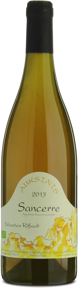 Вино Domaine Etienne et Sebastien Riffault, Auksinis, Sancerre AOC, 2013