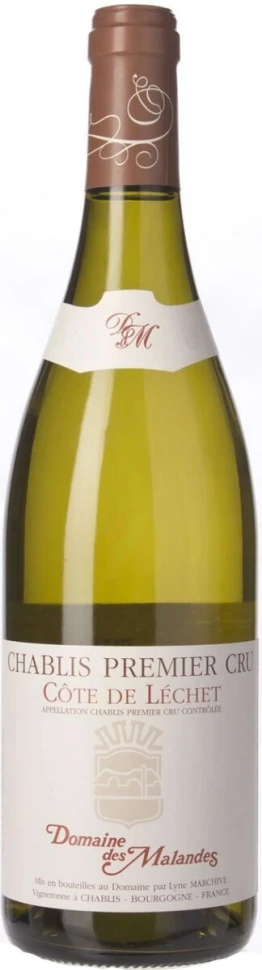 Вино Domaine des Malandes, Chablis Premier Cru Cote de Lechet AOC, 2013