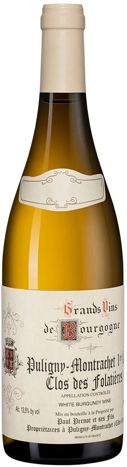 Вино Domaine Paul Pernot & Fils, Puligny-Montrachet 1er Cru Clos de Folatieres AOC, 2022