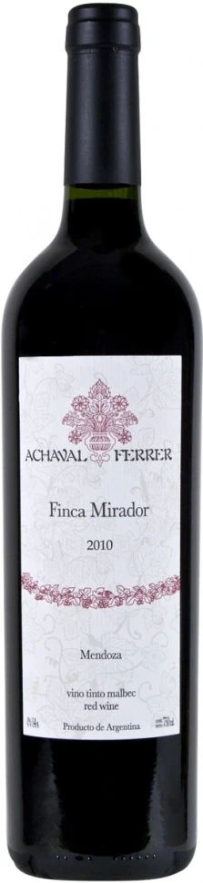 Вино Achaval Ferrer, Finca Mirador, Mendoza, 2010