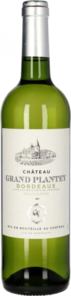 Вино Chateau Grand Plantey, Bordeaux AOP Blanc, 2021