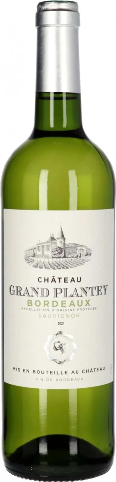Вино Chateau Grand Plantey, Bordeaux AOP Blanc, 2021