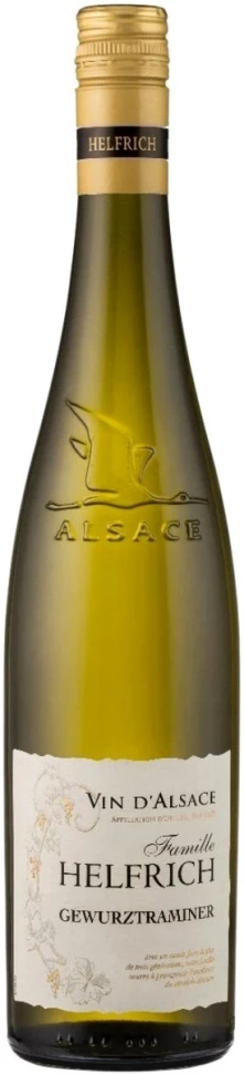 Вино Famille Helfrich, Gewurtztraminer, Alsace AOP, 2015