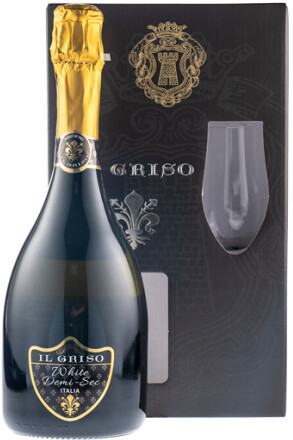 Игристое вино Il Griso White Demi Sec gift box with glass