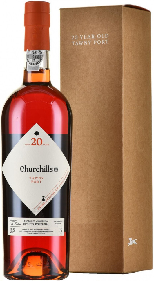 Портвейн Churchill s Tawny Port 20 Years Old gift box