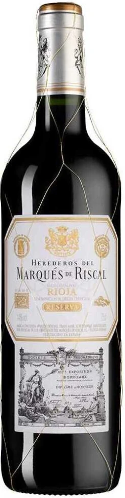 Вино Herederos del Marques de Riscal Reserva, Rioja DOC, 2019
