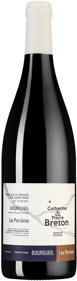 Вино Catherine &amp; Pierre Breton, Bourgueil Les Perrieres AOC, 2002