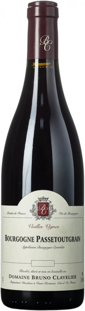 Вино Domaine Bruno Clavelier, Bourgogne Passetoutgrain Vieilles Vignes AOC, 2017