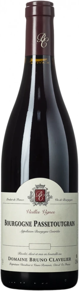 Вино Domaine Bruno Clavelier, Bourgogne Passetoutgrain Vieilles Vignes AOC, 2017
