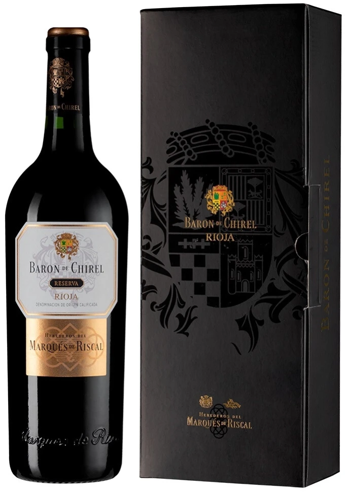 Вино Baron de Chirel Reserva, Rioja DOC, 2017, gift box
