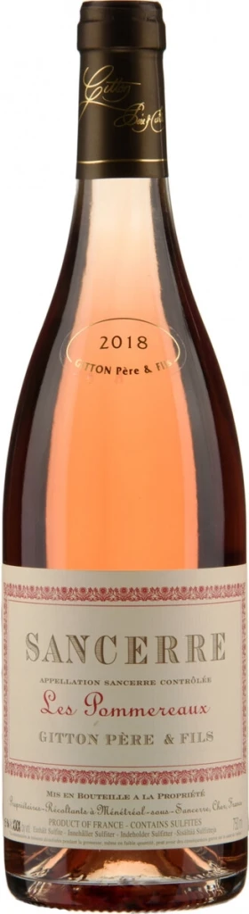 Вино Gitton Pere &amp; Fils, Les Pommereaux Rose, Sancerre AOC, 2018