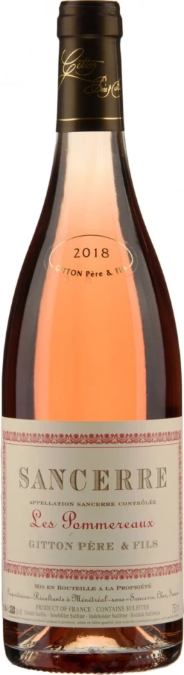 Вино Gitton Pere & Fils, Les Pommereaux Rose, Sancerre AOC, 2018