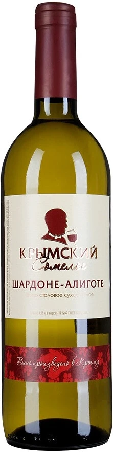 Вино "Крымский Сомелье" Шардоне-Алиготе
