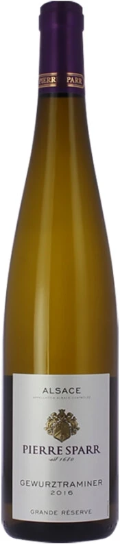 Вино Pierre Sparr, Gewurztraminer Grande Reserve, Alsace AOC, 2016