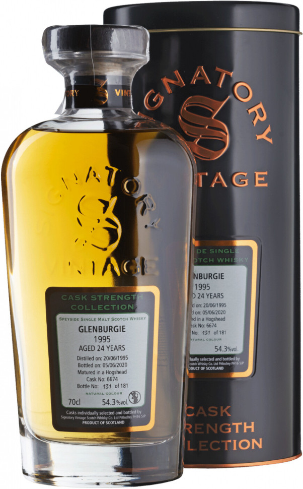 Виски Signatory Vintage Cask Strength Collection Glenburgie 24 Years 1995 metal tube 700 мл