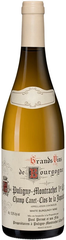 Вино Domaine Paul Pernot &amp; Fils, Puligny-Montrachet 1er Cru Champ Canet-Clos de la Jaquelotte AOC, 2022