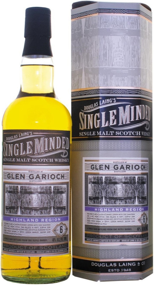 Виски Single Minded Glen Garioch 6 Years Old gift box 700 мл