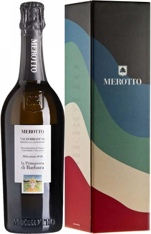 Игристое вино Merotto La Primavera di Barbara Valdobbiadene Prosecco Superiore DOCG 2021 gift box 15 л