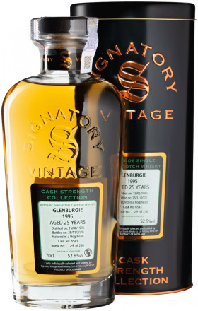 Виски Signatory Vintage Cask Strength Collection Glenburgie 25 Years 1995 metal tube 700 мл