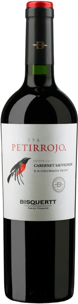Вино Bisquertt, Petirrojo Reserva, Cabernet Sauvignon, Colchagua Valley DO, 2016