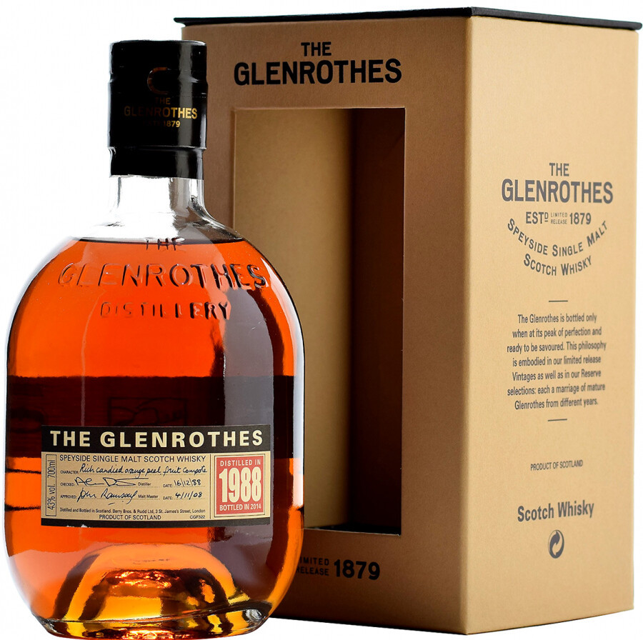 Виски Glenrothes Single Speyside Malt 1988 700 мл