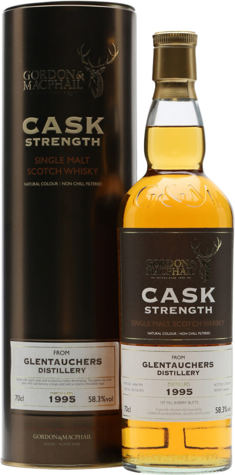Виски Gordon & MacPhail Cask Strength Glentauchers 1995 in tube 700 мл