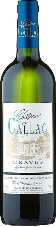 Вино Chateau de Callac Blanc, Graves AOC, 2013