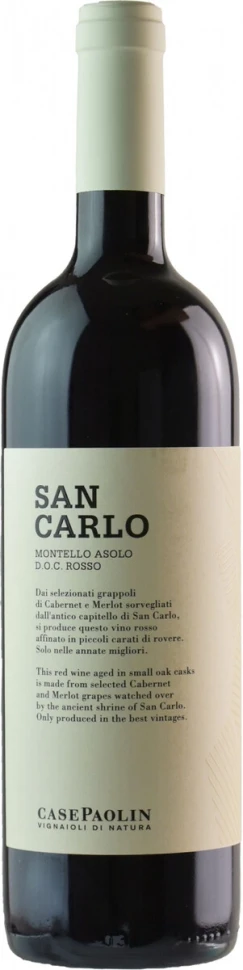 Вино Case Paolin, San Carlo, Montello Asolo DOC Rosso, 2021
