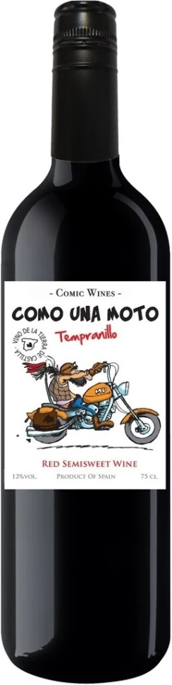 Вино Como Una Moto Tempranillo Semisweet, 2023